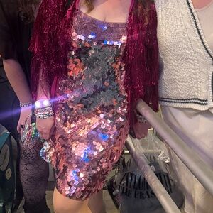 A New Day Pink Sequin Mini Dress